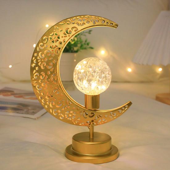 Decorative Table Lamp Soft Warm Glow Battery Operated Energy Saving Festival Moon Lamp LED Night Light