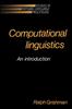 Книга Computational Linguistics : An Introduction
