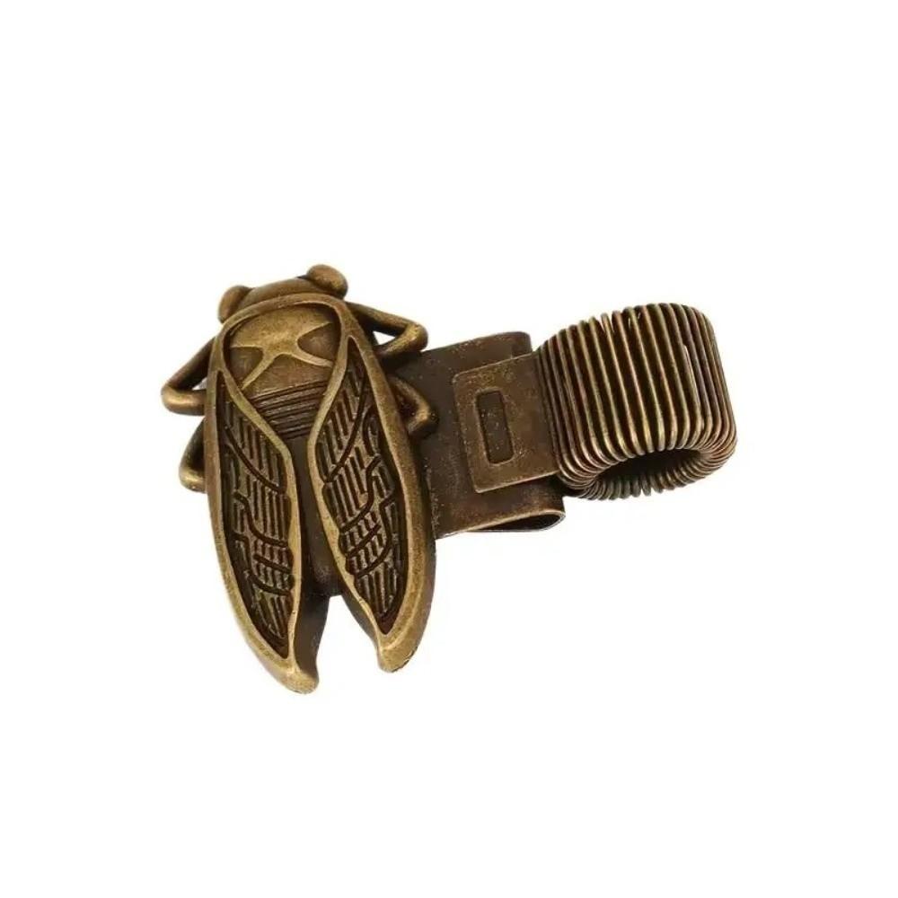 Multi-functional Spring Pen Clip Metal Pencil Holder Vintage Bookmark  Stationery Supplies