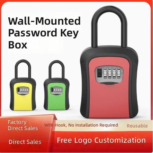 All-metal Padlock Waterproof Safe Key Box 4-Digit Key Boxes Lock Safe Security Storage Lock Box