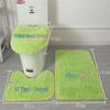 3 Pcs/set of Solid Color Bathroom Mat Set Fluffy Bristles Bath Blanket Modern Toilet Cover Blanket Set Rectangle