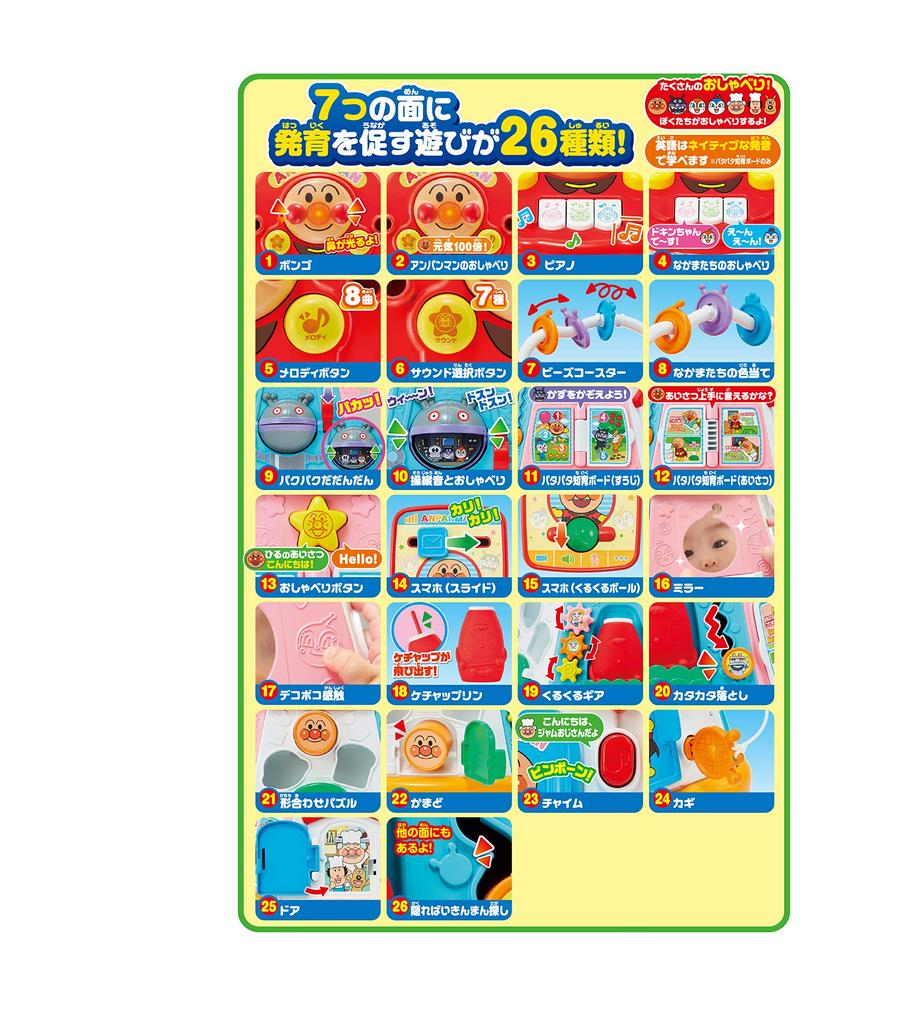 AGATSUMA Anpanman Yokubari Box Recommended for Ages 8 Months and Older