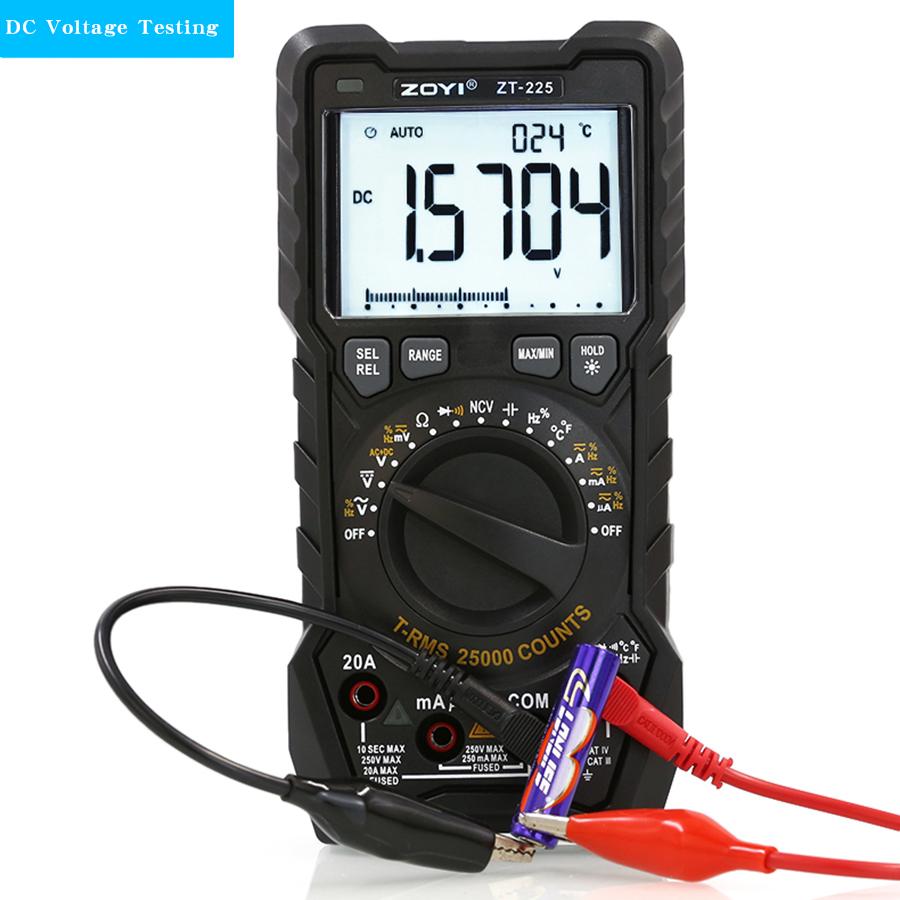 ZOYI 25000 counts ZT-225 high-precision automatic range intelligent multimeter electrician anti-burn maintenance universal