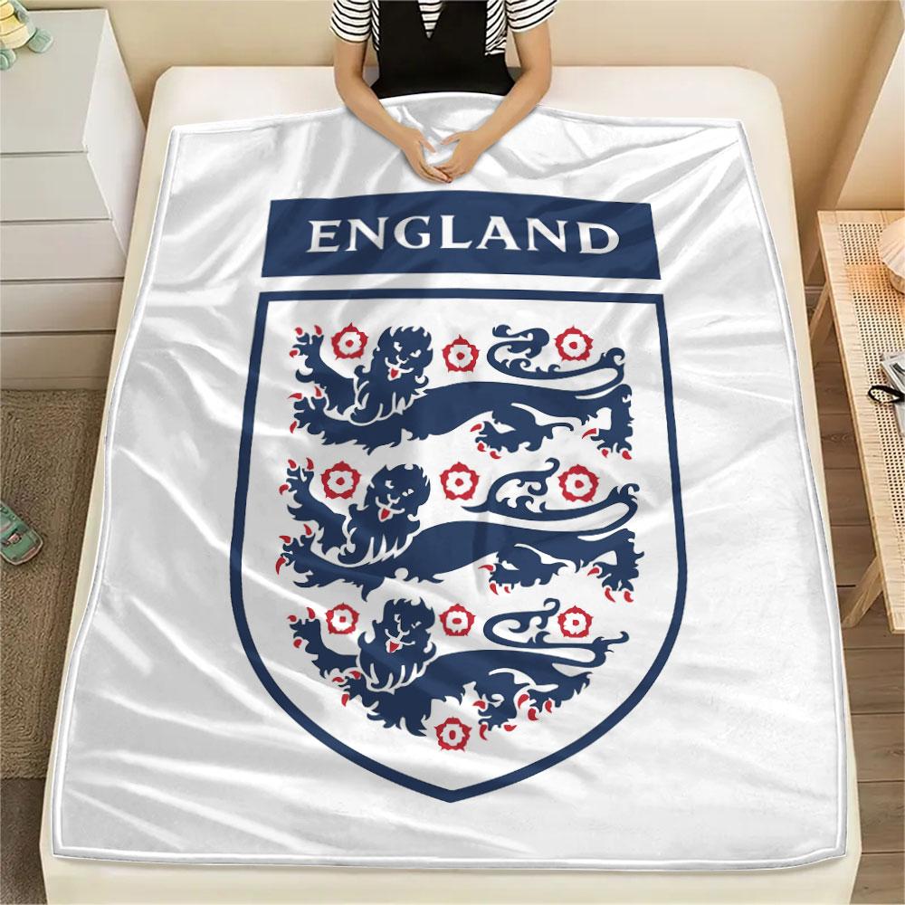 England football Printed Flannel Blanket, soft throw for bedroom sofa, washable,soccer fan merchandise, great gift.