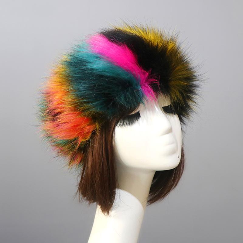 Женские теплые шапки из искусственного меха, утеплители для ушей, русские шапки-повязки на голову, флисовые пушистые шапки для улицы, зима
