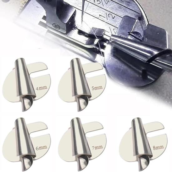5/6/8Pcs Sewing Rolled Hem Foot Stainless Steel Sewing Machine Rolled Hemming Presser Foot for Household Sewing Shop