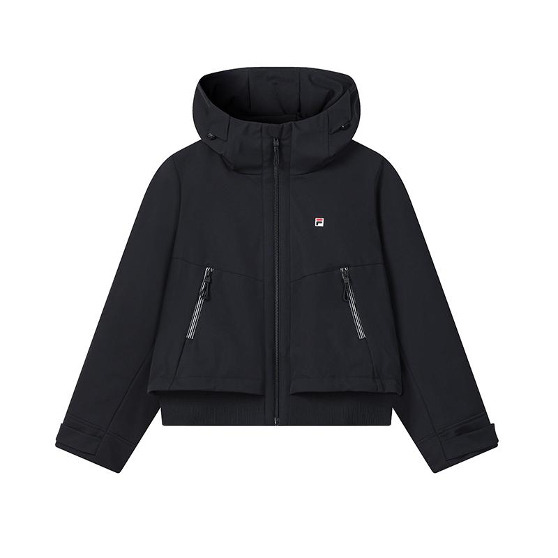 Fila Наследие Мода Классический Простой Трендовый Спортивный Повседневный Универсальный Теплый С Капюшоном Свободный Тканый Жакет Женские куртки Легендарный-Синий F11W618706FNV