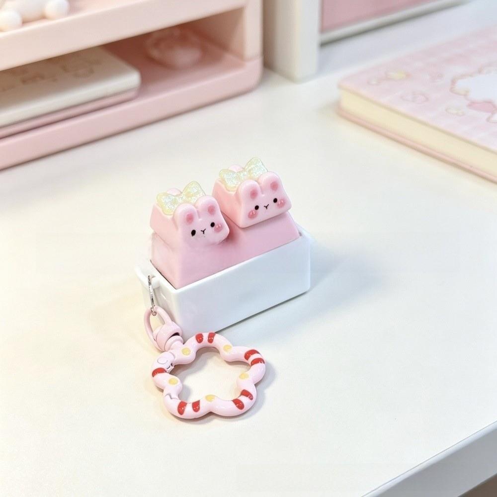 Cheese Stress Relief Clicker Finger Button Fidget Keychain Anti-stress Toy Pendant Bag Charms