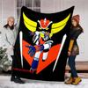 1pc UFO Robot Grendizer8 Theme Blanket - Digital Print, Polyester, Cozy for All Seasons, Perfect for Outdoor, Camping, and Travel