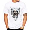 Men 2024 Summer Fashion Skull Flower Plant Print Short Sleeve Tshirt Male TShirt Homme Hip Hop T Shirt Geek Top Cool Streetwear