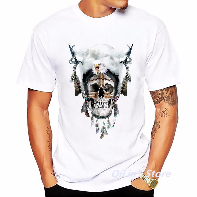 Men 2024 Summer Fashion Skull Flower Plant Print Short Sleeve Tshirt Male TShirt Homme Hip Hop T Shirt Geek Top Cool Streetwear
