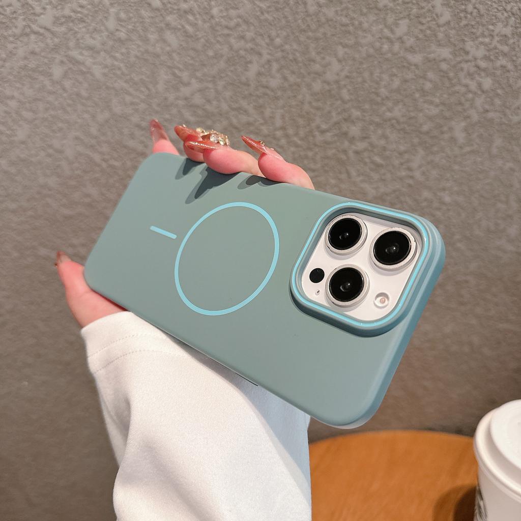 Подходит для чехла для мобильного телефона iPhone16 MagSafe с магнитной адсорбцией Apple 14promax Матовый чехол с полным покрытием и защитой