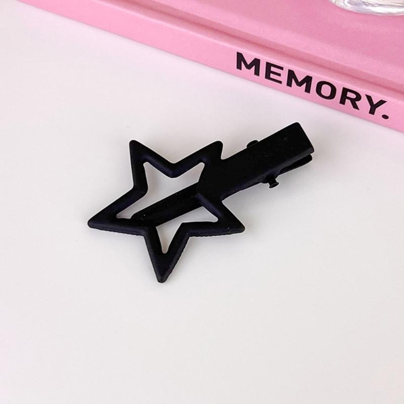 Cute Star Barrettes Clip Hairpin Y2K Girls Ornaments Headdress Hair Accessories Harajuku Barrettes Clip Bangs Hairpin