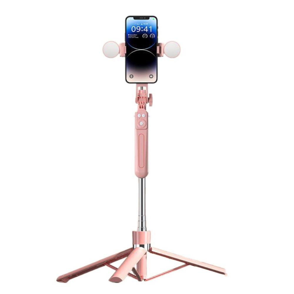 Tripod Bluetooth Selfie Stick With LED Lamp Selfie Stick Stand  Live Broadcast