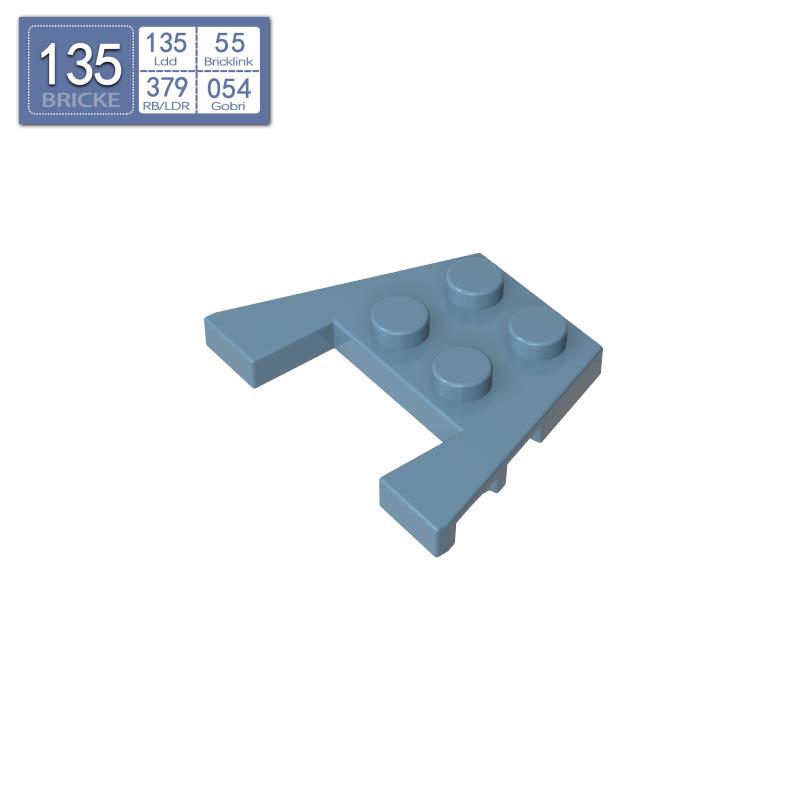 BRICKE 3x4 Wedge Plate, Compatible with Lego Technic (90194, 28842, 4859, 48183).