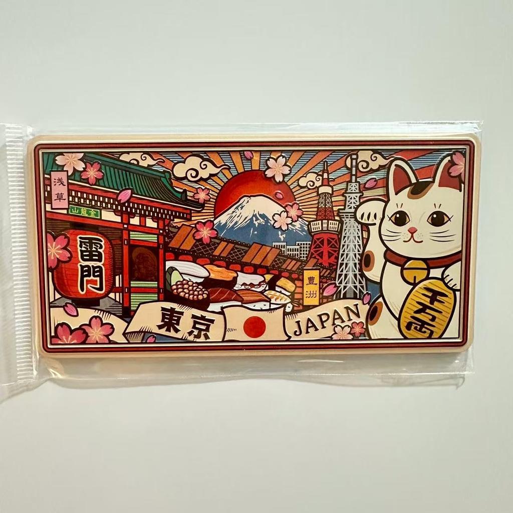 Japanese Landscape Refrigerator Magnet 126cm Traditional Designs Tourist Attractions such as Osaka Kyoto Nara Kamakura Tokyo Mount Fuji Okayama Temple