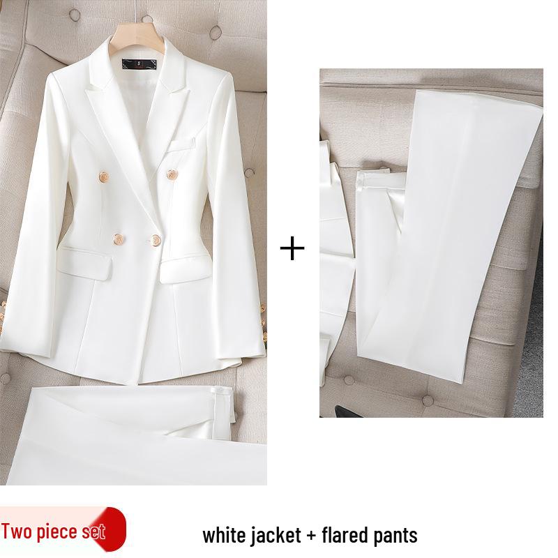 Комплект женского профессионального костюма: Элегантный весенне-осенний наряд для собеседований в колледже и униформа менеджера отеля.