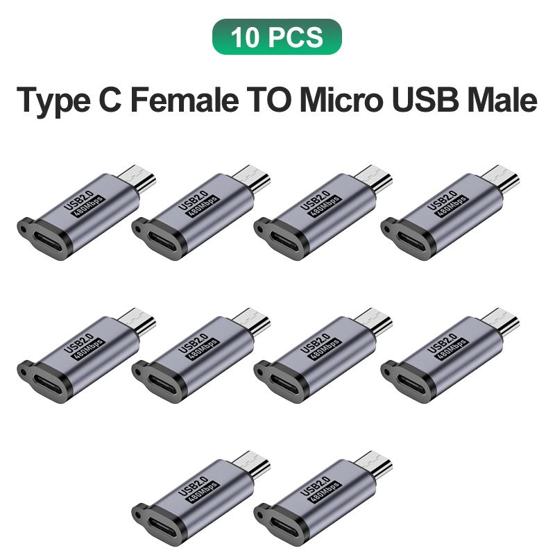 Адаптер USB Type-C Type C на Micro USB Male на USB C Female конвертеры для Xiaomi Samsung Charger Data Cable USBC USB C адаптер