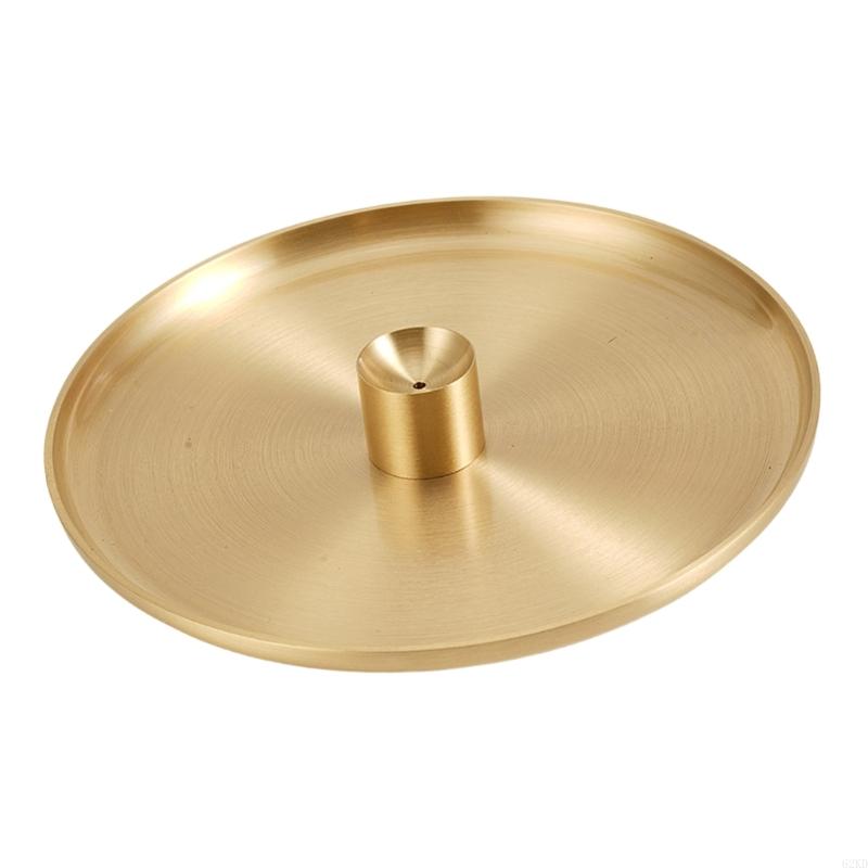 62KD Подставка для благовоний и пепельница из цельной латуни для церемоний и медитаций