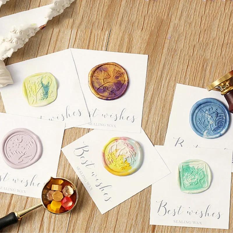 Wax Print Beads Gold Retro Sealing Stamp Seals for Wedding Birthday Lacre Card Making - Wax Lacquer for Stamps