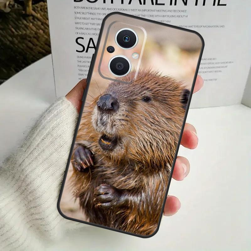 Чехол с животным бобром для OPPO Reno 12F 13F 14F 10 11 12 13 14 Pro 8T 7 8 Lite OPPO Find X6 X5 X8 X9 Pro