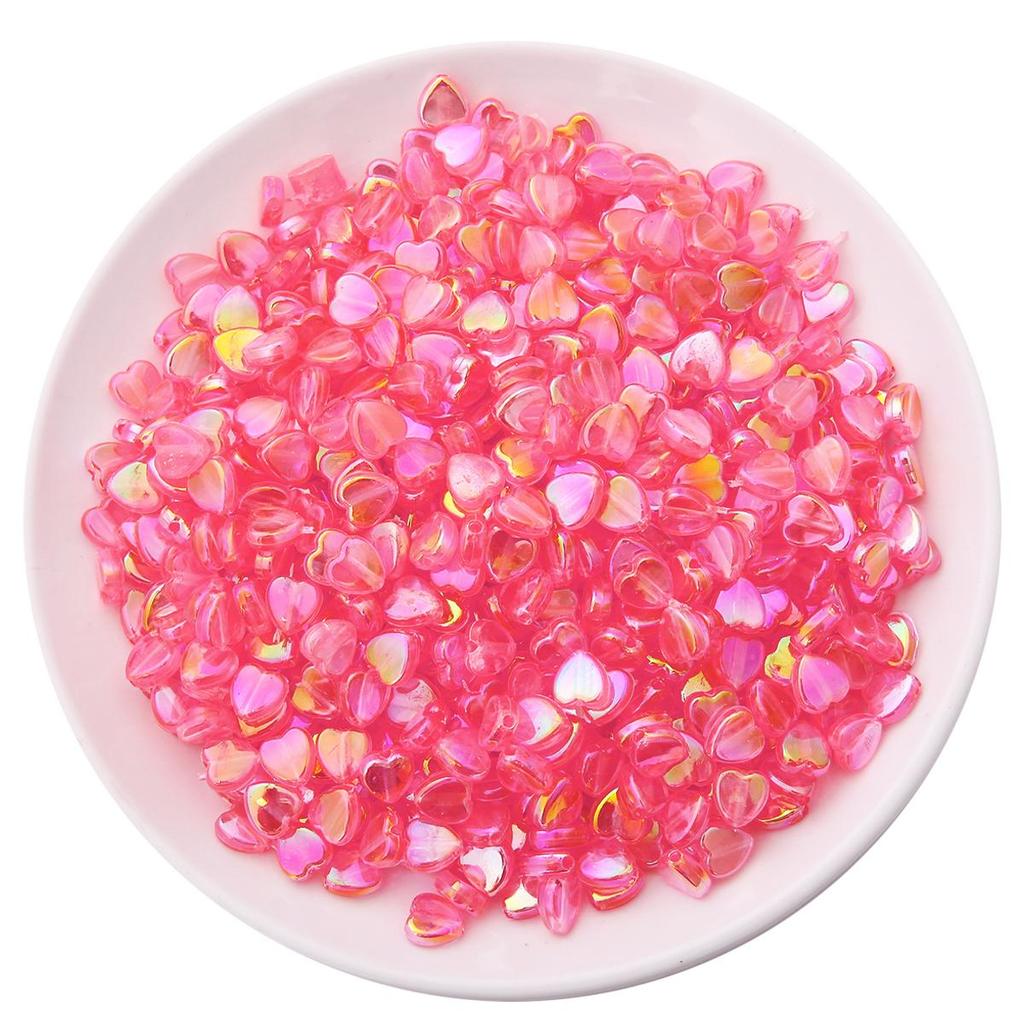 100 шт. AB цвет пятиконечная звезда в форме сердца акриловые свободные бусины-разделители для изготовления ювелирных изделий