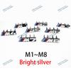 3D ABS Front Grille Badge Emblem for BMW M1 M2 M3 M4 M5 M6 M7 M8 Glossy Black Chrome Letter Logo Accessories E90 F30 G20 F20 E46
