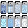 Джинсовый чехол WildFlow Blue для iPhone 17/16 Pro Max/15 Plus - Защитная крышка