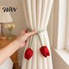 Versatile Curtain Ties 2Pcs Tulip Bud Ties, Decorative Tiebacks, Flower High-end Fabric Buds Soft Rope Tiebacks for Bedroom Curtains Patio Drapes