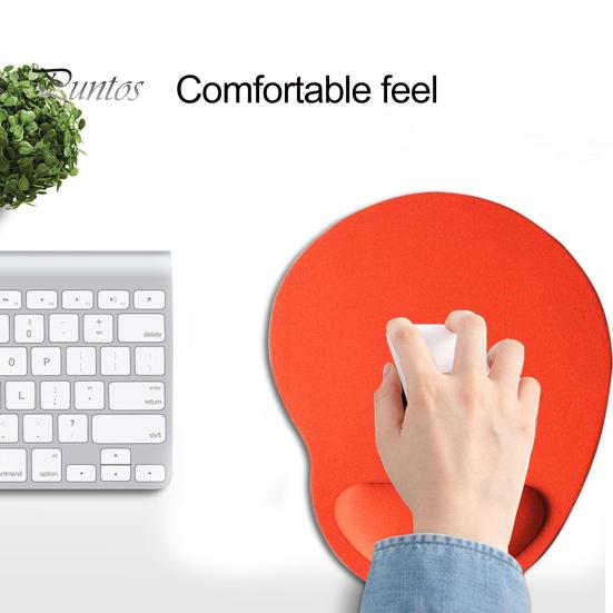 Wrist Support Mouse Pad Memory Foam Stepped-Wedge Design Ergonomic Non-slip Mousepad for Home Office Air Circulation