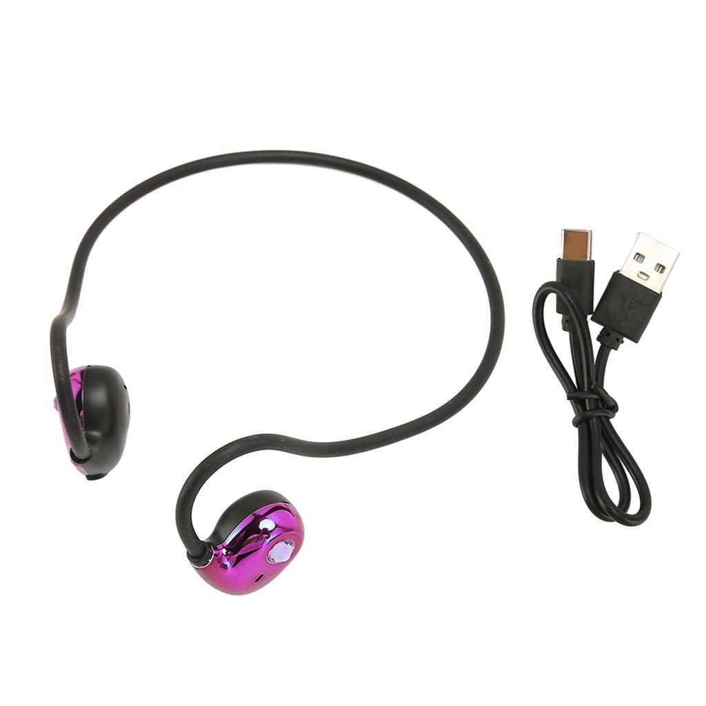 Наушники с открытым ухом и воздушной проводимостью, беспроводные Bluetooth 5.3, спортивная гарнитура для бега, езды на велосипеде, пешего туризма, вождения, фиолетовые