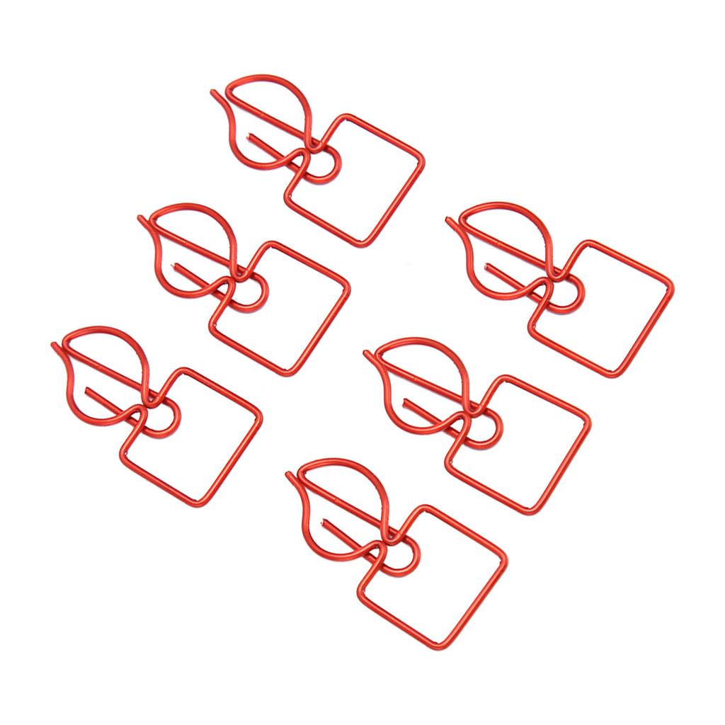 100 шт. скрепок для бумаги, предотвращающих скольжение, симпатичные декоративные металлические закладки в форме свечи, скрепки для бумаги