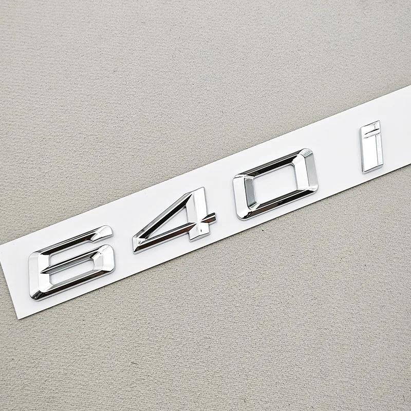 3D Gloss Black Chrome 630i 640i 650i Rear Trunk Emblem Letter Badge Sticker For BMW 6 Series E63 F06 F12 Car Styling Accessories ab2
