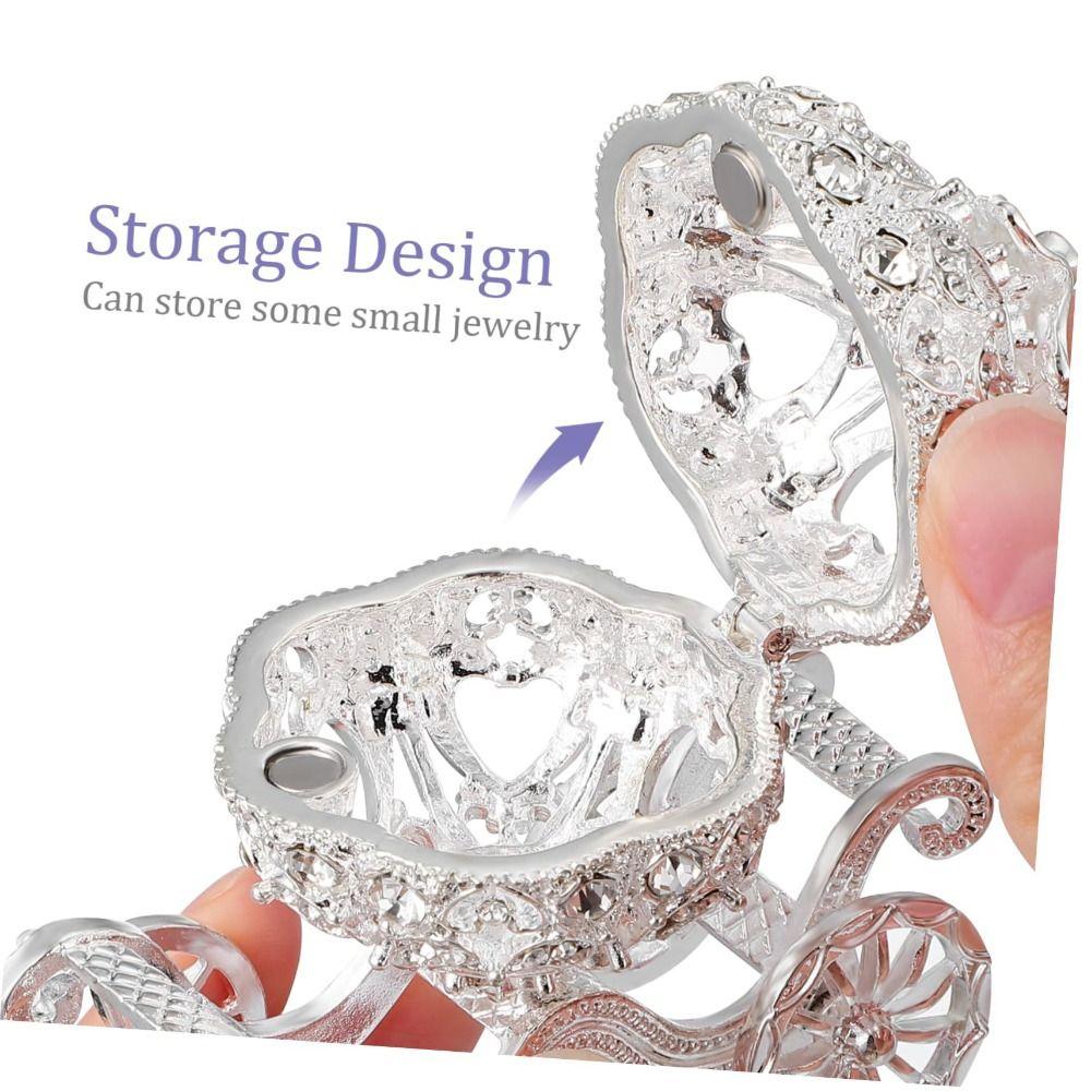 Desktop Ornament Jewelry Display Holder Pumpkin Carriage Trinket Box  Collectible