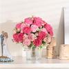 LUYI 4-Packs Artificial Polyester Peonies Natural Style Handmade Spring Bouquet Centerpiece Table Wedding Party Home Decoration
