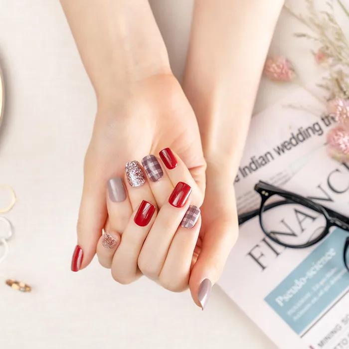 MEGA K TIPS - FOLLINGLITTER 30tips + Double-sided Tape for Nail Tips