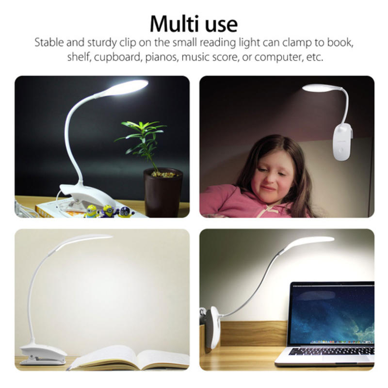 LED Reading Lamp , 14 LED Flexible Reading Clip Clip-on Clip-on Clip-on Bru