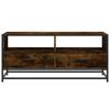 Coffee Table Smoked Oak 100x50x45 cm Wood Based Panel and Metal