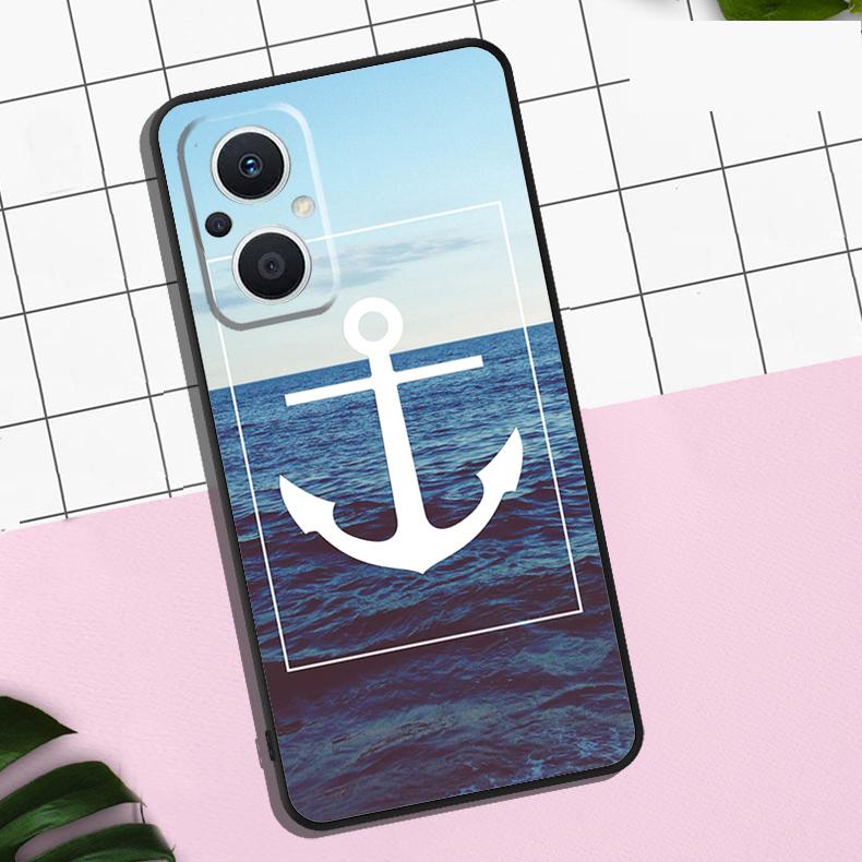 Nautical Anchor Boat Sea Case For OPPO Reno 13F 12F 11F 8T 7 8 10 11 12 13 Pro OPPO Find X8 X6 Pro X3 X5 Lite Cover
