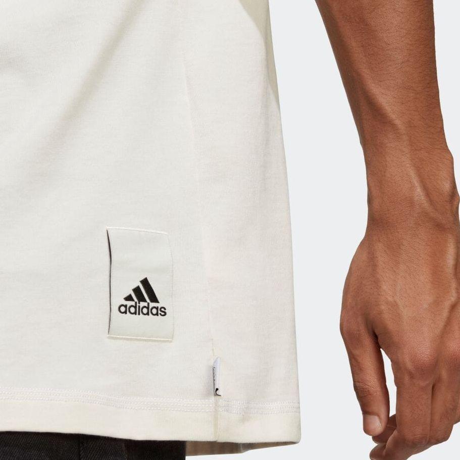 Adidas Однотонная футболка с круглым вырезом и коротким рукавом, мужские топы, белый цвет IC4102