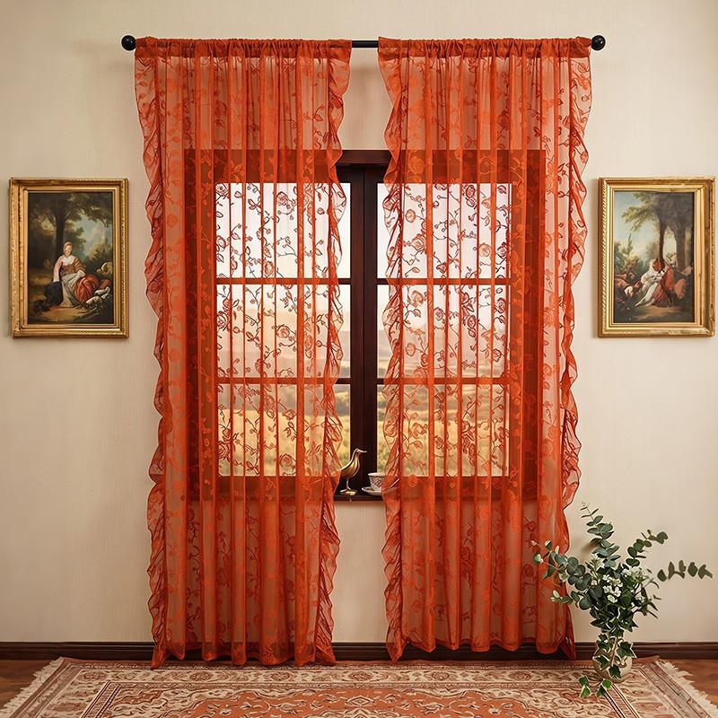 French Lace Sheer Curtain Bedroom Living Room Balcony 2026 Season