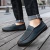 Men's Genuine Leather Casual Shoes Slip On Hollow Shoes Summer Large Size 39-48