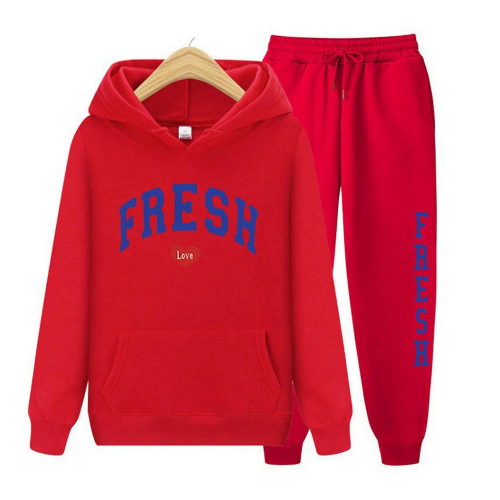 Unisex Y2K Hip Hop Velvet Hoodie & Sweatpants Set - Casual Autumn/Winter Streetwear