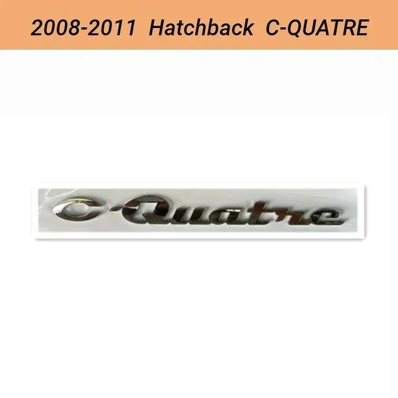 AJFJ2 For Citroën C4 C-QUATRE Sport ABS Chrome Emblem Badge OEM Style Front Rear Logo Replacement Accessories for 2008-2017 Models