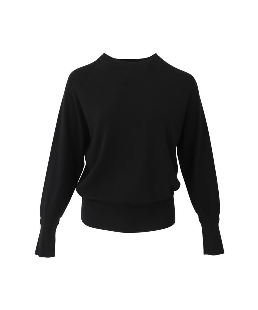 Baseukala Шикарный Реглан Круглый Вырез Длинный Рукав Вязаный Изделие (5Colors)