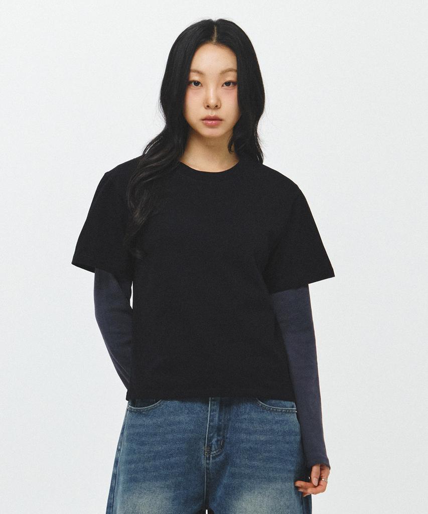 ECORR [2Pack] Daily Crop Plain Short Sleeve T-Shirt: 5 Colors