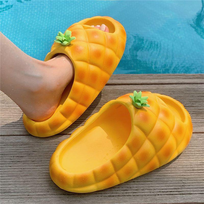 Kawaii женские тапочки и сандалии женские высокие симпатичные туфли на пляже толстая платформа детские шлепанцы ванная комната лето 2024 I распродажа