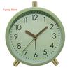 Alarm Clock Mute Sweeping Movement Arabic-numeral Dial with Night Light Retro Nordic Style Simple Children Small Digital Clock Bedroom Supply