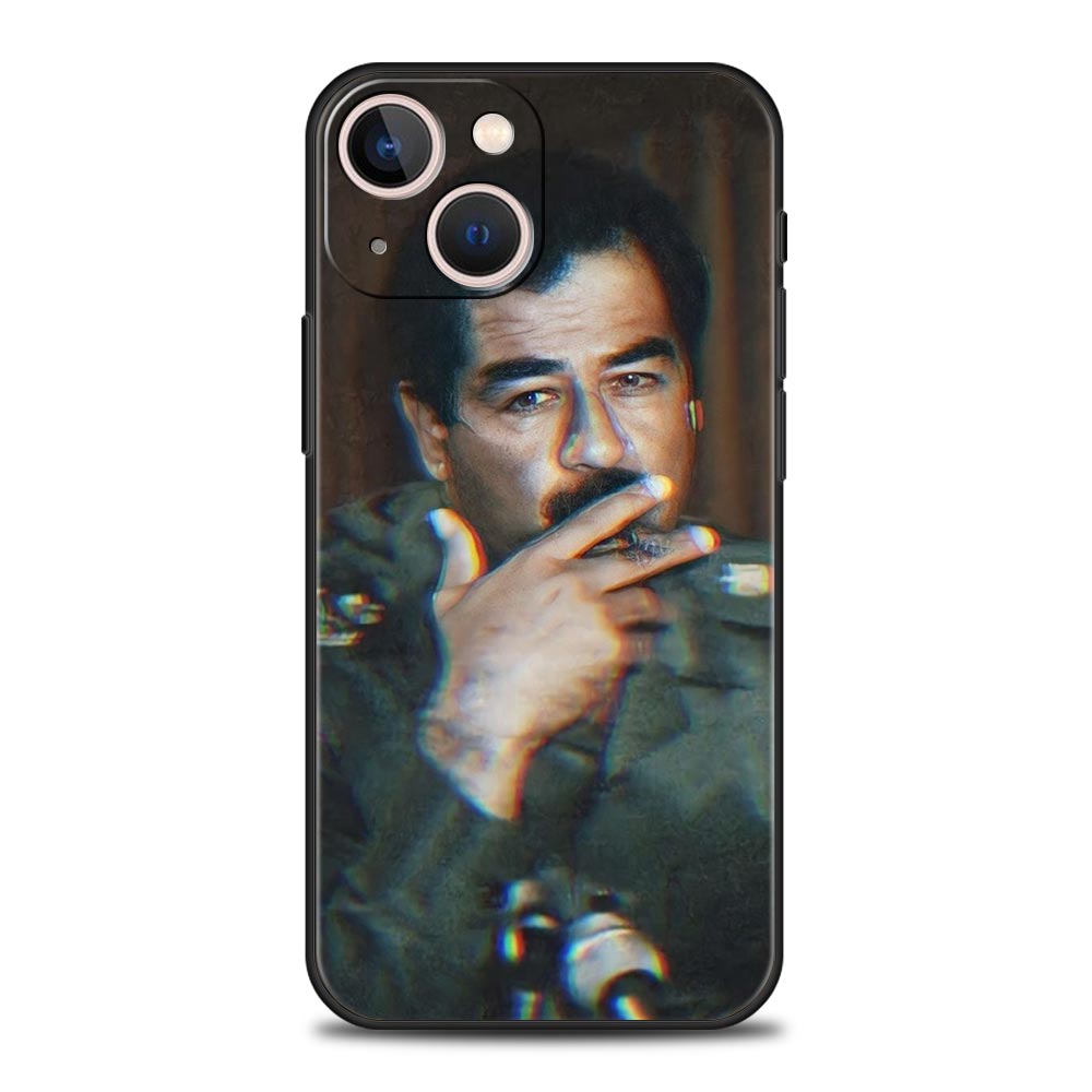 Arabic Iraq Saddam Hussein Phone Case For iPhone 17 16 15 Pro Max 11 12 13 14 7 8 Plus SE 2020 X XR XS Cover Soft Black