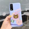 For Vivo V2027 Y20i Y20 Y20s Y11s Y12s Phone Case Candy Back Cover Soft Silicone Bumper Shell Daisy Dragon Bear Painting Capas